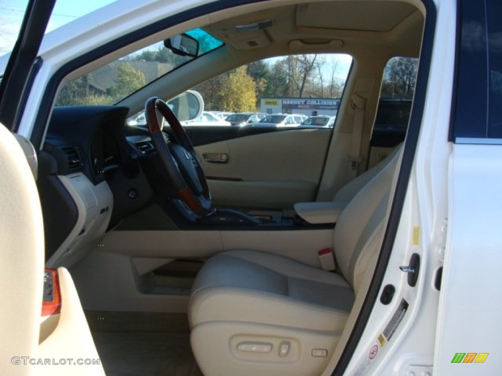 2010 RX 450h AWD Hybrid - Aurora White Pearl / Parchment/Brown Walnut photo #11