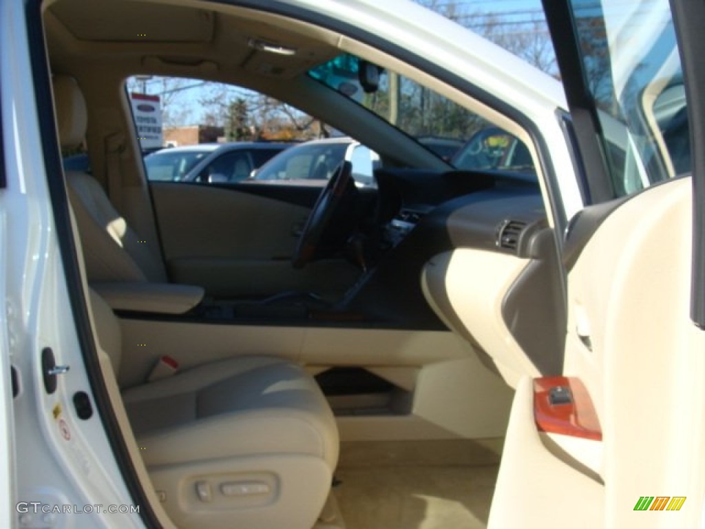2010 RX 450h AWD Hybrid - Aurora White Pearl / Parchment/Brown Walnut photo #24