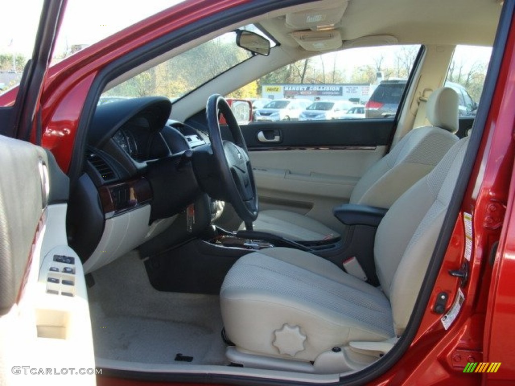 2009 Galant ES - Rave Red Pearl / Beige photo #10