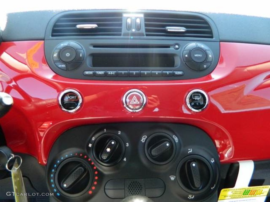 2012 500 c cabrio Pop - Rosso (Red) / Tessuto Grigio/Nero (Grey/Black) photo #9