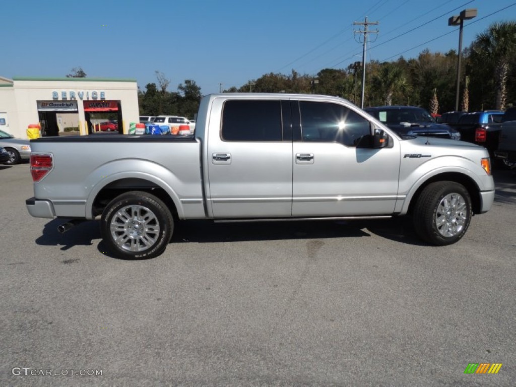 2011 F150 Platinum SuperCrew - Ingot Silver Metallic / Sienna Brown/Black photo #15