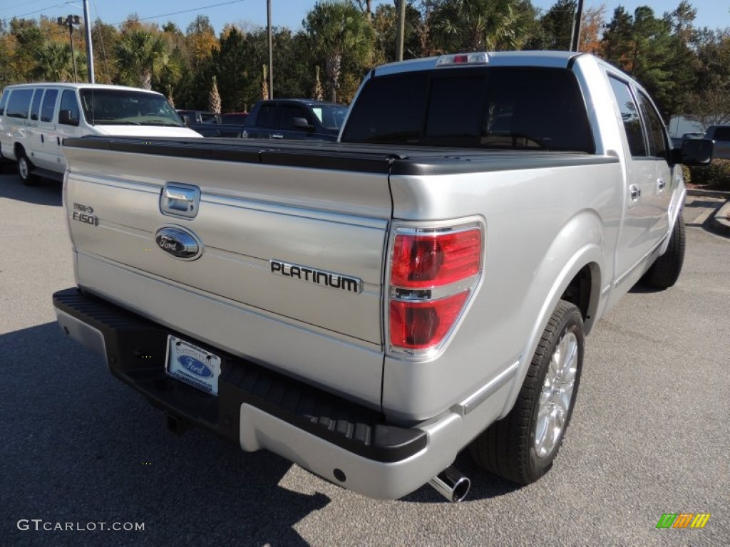 2011 F150 Platinum SuperCrew - Ingot Silver Metallic / Sienna Brown/Black photo #16