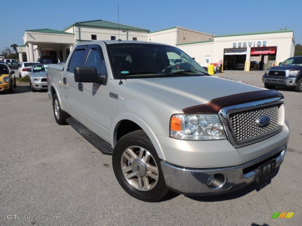 2006 F150 Lariat SuperCrew - Smokestone Metallic / Tan photo #1