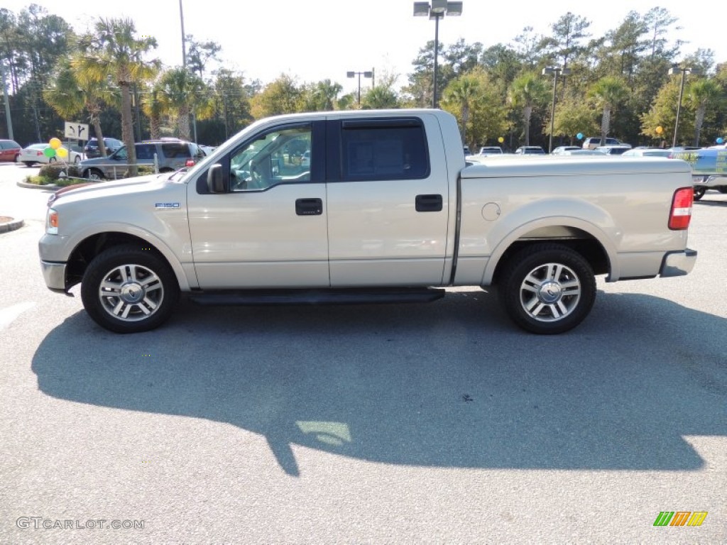 2006 F150 Lariat SuperCrew - Smokestone Metallic / Tan photo #2