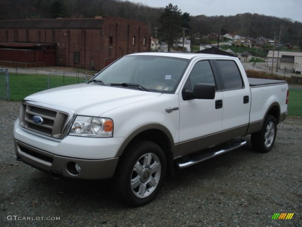 2006 F150 King Ranch SuperCrew 4x4 - Oxford White / Castano Brown Leather photo #3