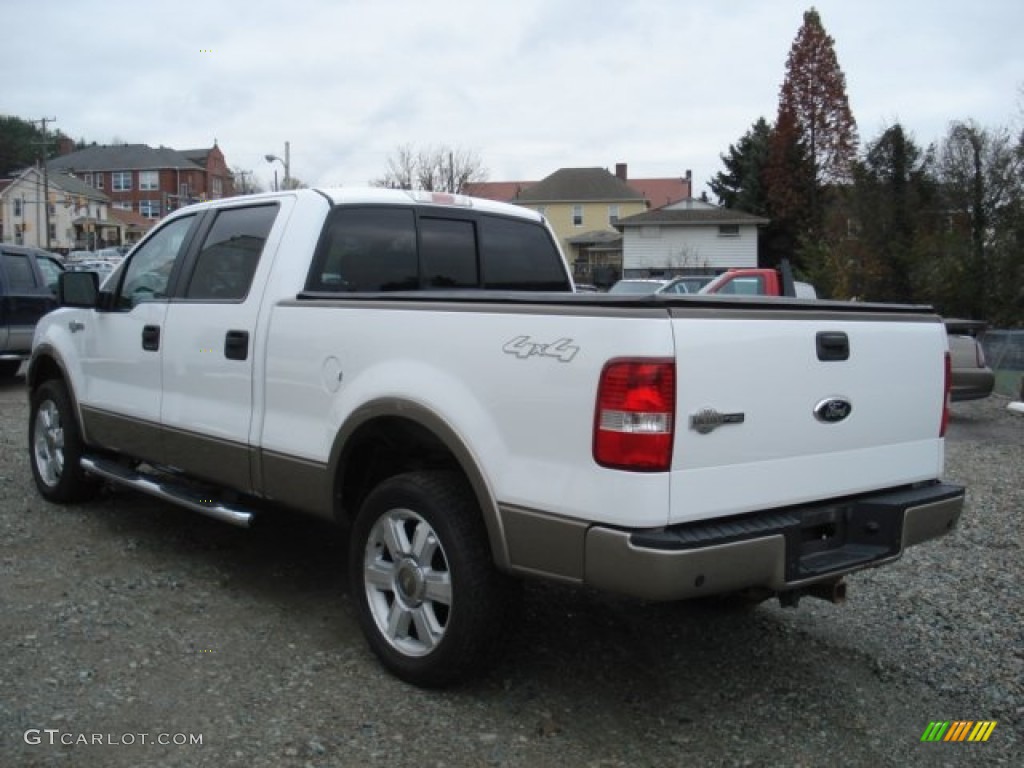 2006 F150 King Ranch SuperCrew 4x4 - Oxford White / Castano Brown Leather photo #4