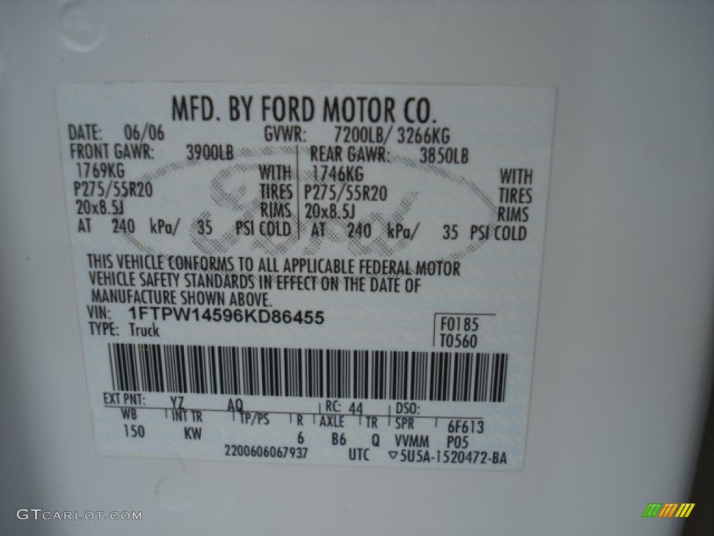 2006 F150 King Ranch SuperCrew 4x4 - Oxford White / Castano Brown Leather photo #15