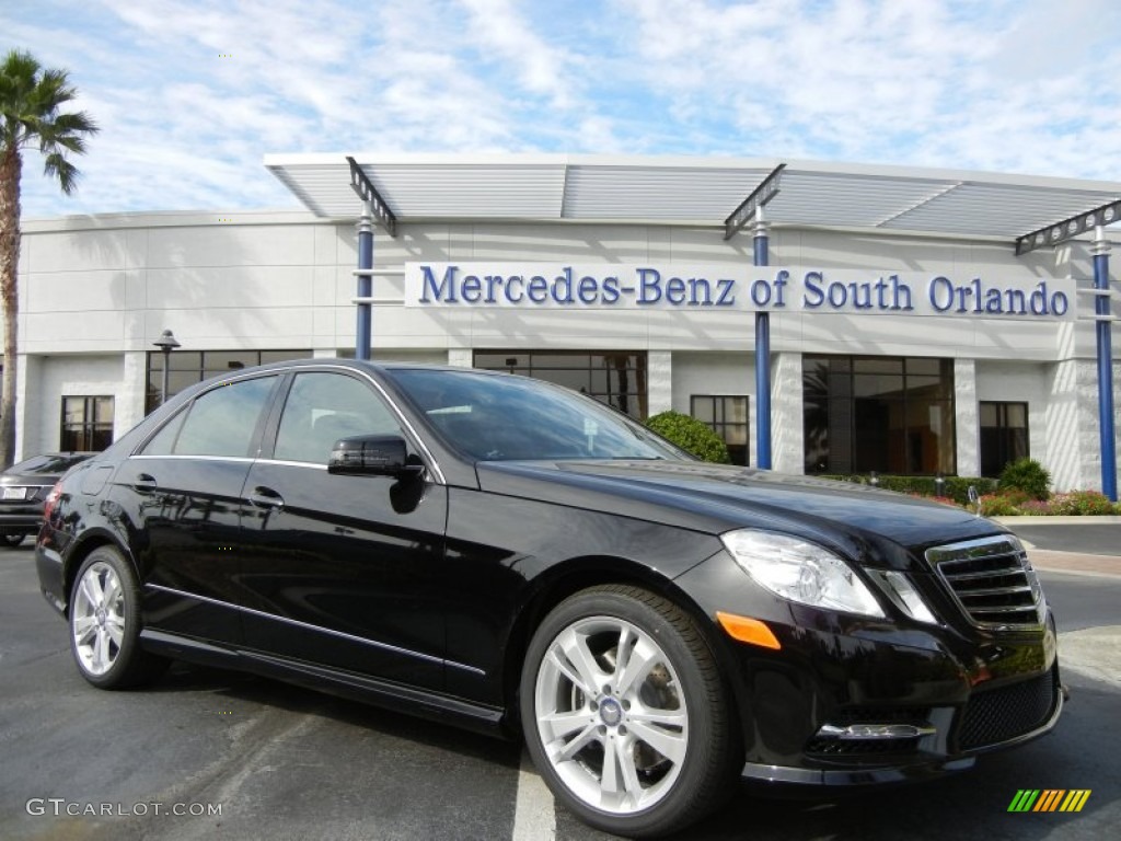 2013 E 350 4Matic Sedan - Black / Black photo #1