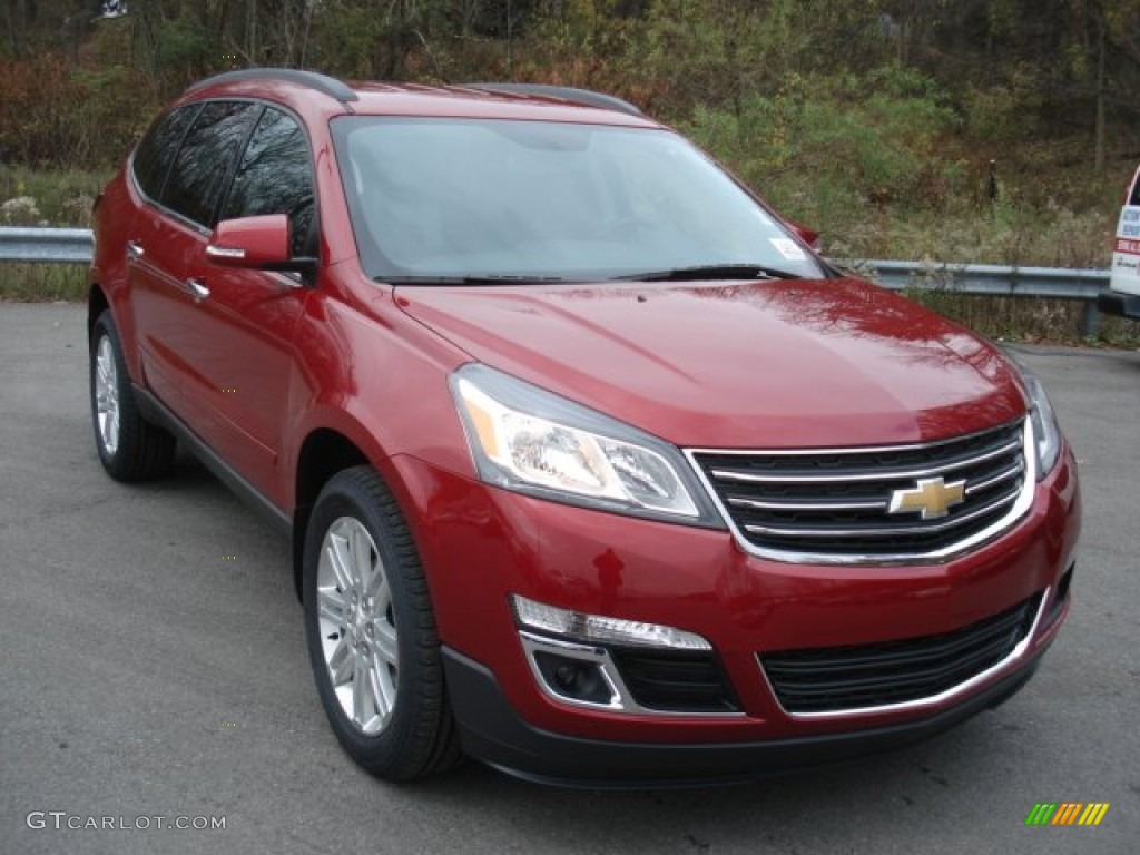 2013 Traverse LT AWD - Crystal Red Tintcoat / Ebony photo #2