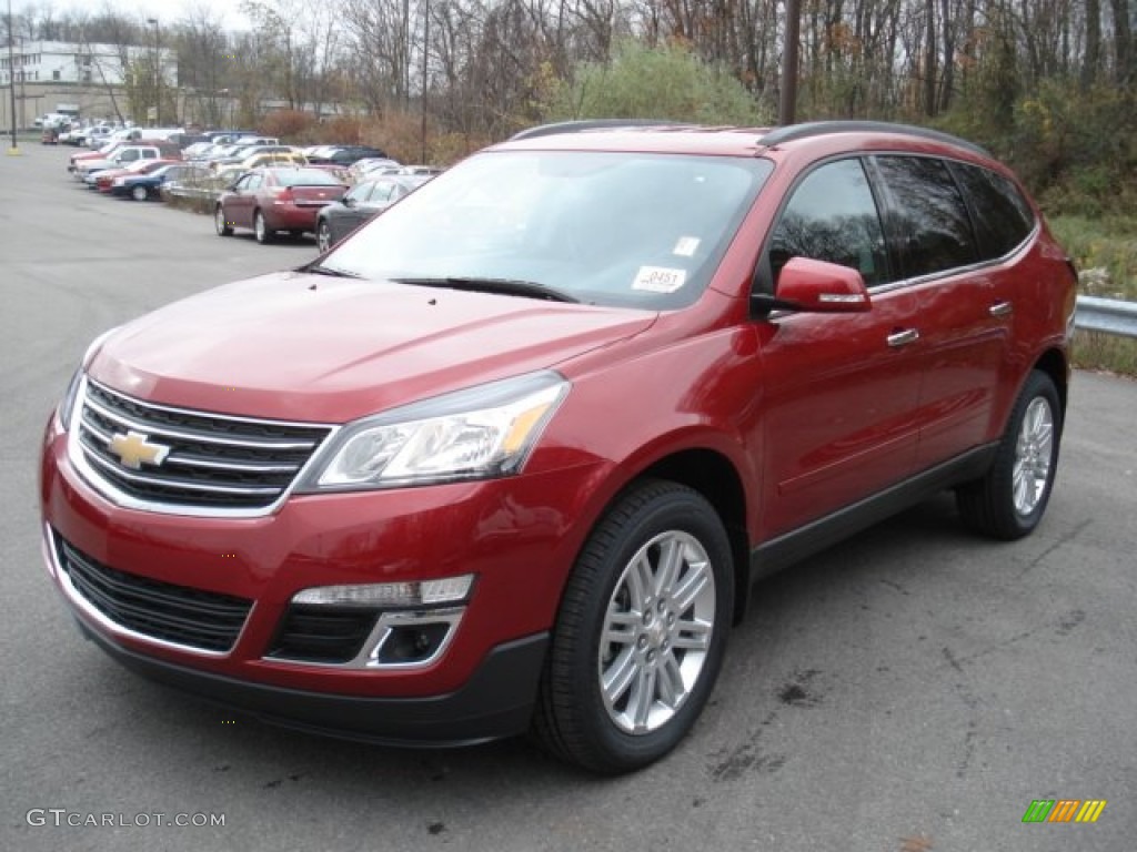 2013 Traverse LT AWD - Crystal Red Tintcoat / Ebony photo #4