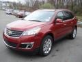 2013 Crystal Red Tintcoat Chevrolet Traverse LT AWD  photo #4