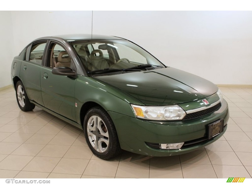 2003 ION 3 Sedan - Medium Green / Tan photo #1