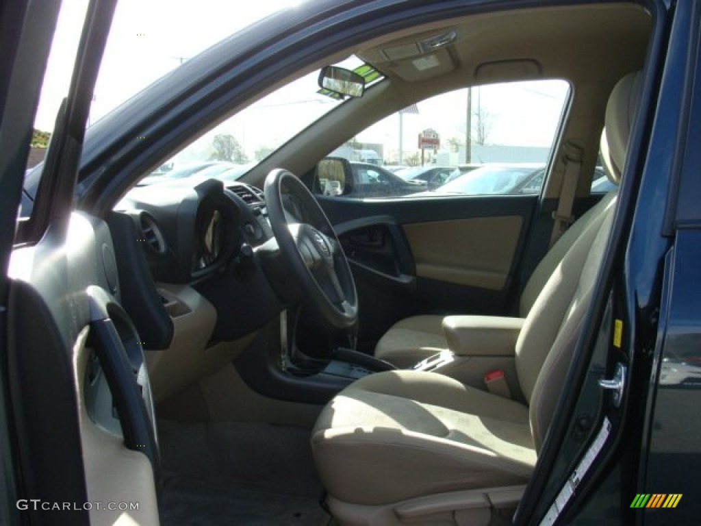 2010 RAV4 I4 4WD - Black Forest Pearl / Sand Beige photo #7