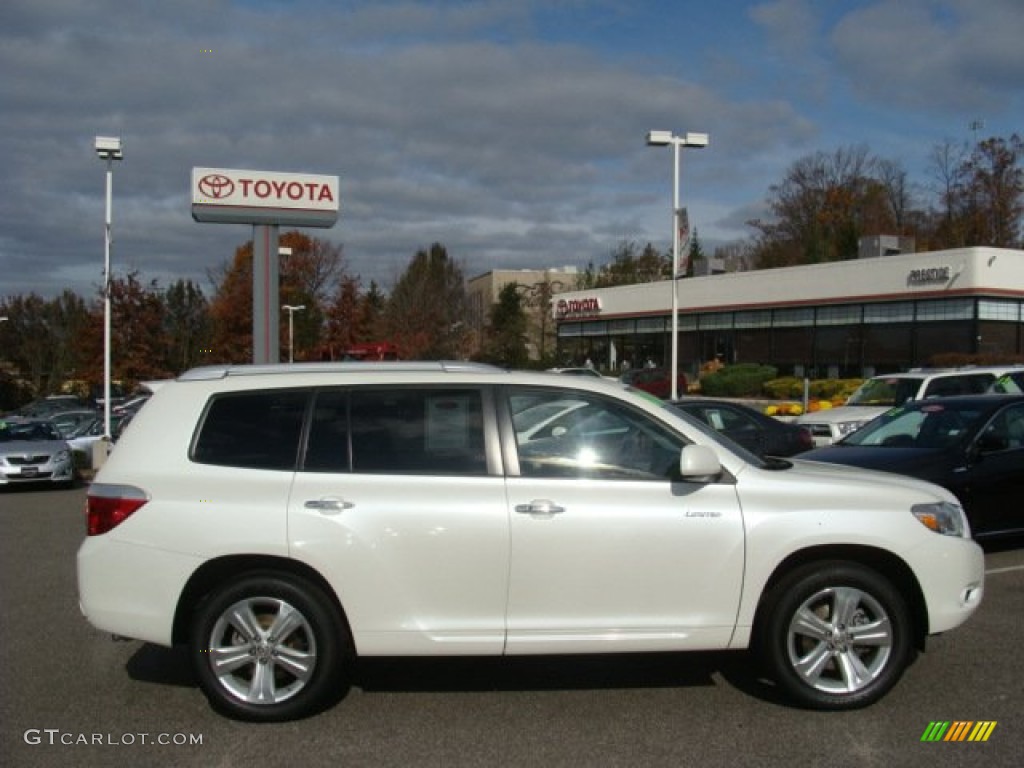 2008 Highlander Limited 4WD - Blizzard White Pearl / Ash Gray photo #1