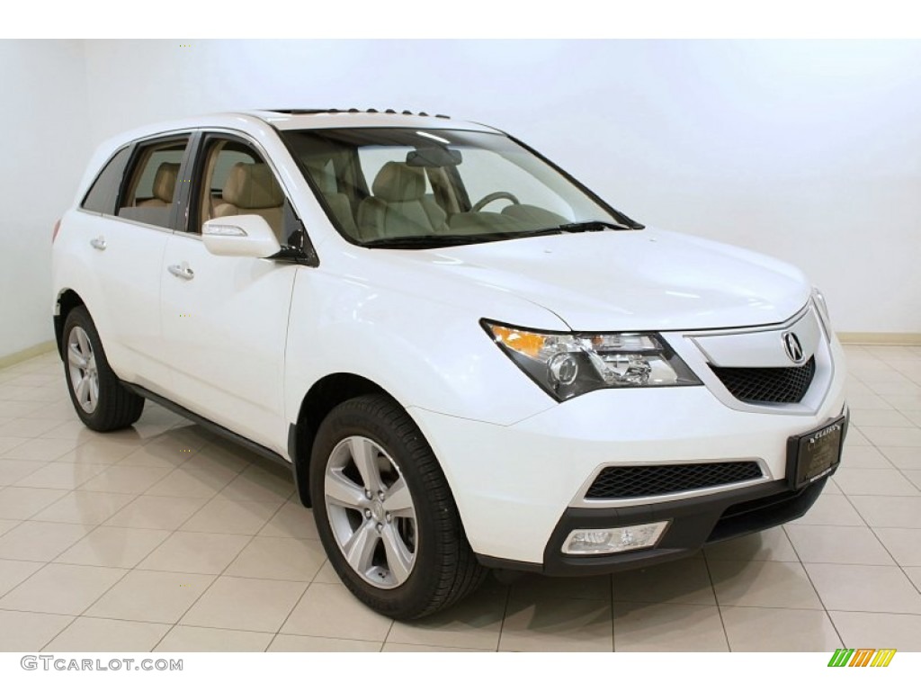 2010 MDX Technology - Aspen White Pearl / Parchment photo #1