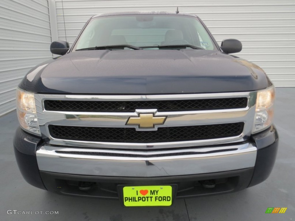 2008 Silverado 1500 LT Crew Cab - Dark Blue Metallic / Light Titanium/Ebony Accents photo #7