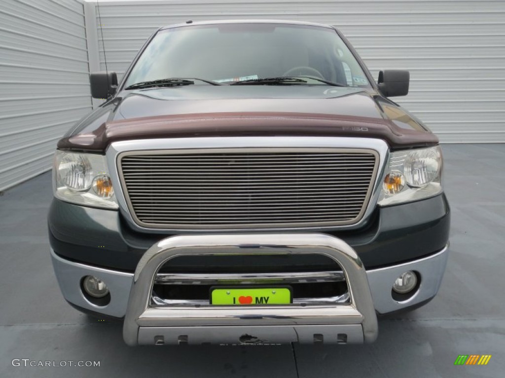 2006 F150 Lariat SuperCrew - Aspen Green Metallic / Tan photo #7