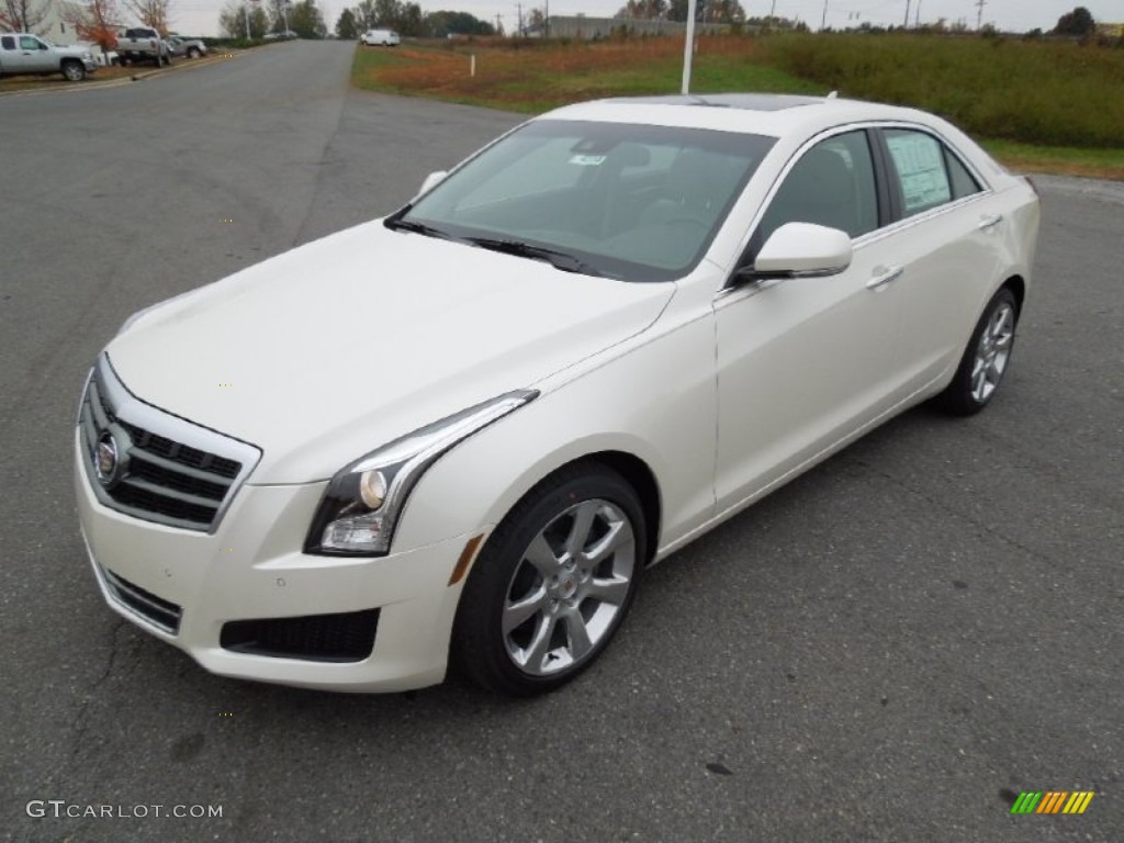 White Diamond Tricoat 2013 Cadillac ATS 2.5L Luxury Exterior Photo #73180809