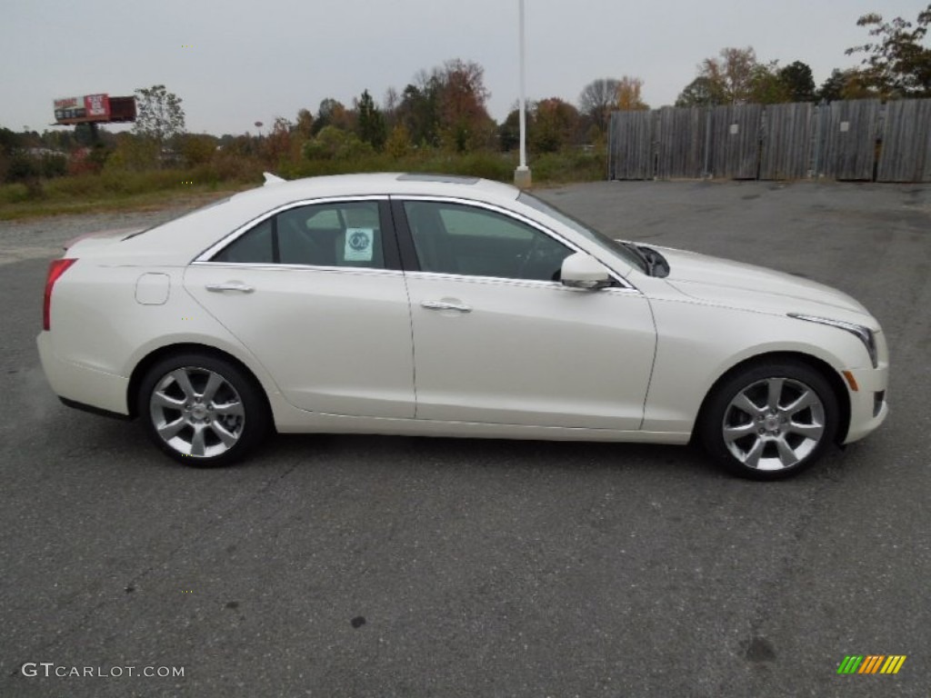 White Diamond Tricoat 2013 Cadillac ATS 2.5L Luxury Exterior Photo #73180860