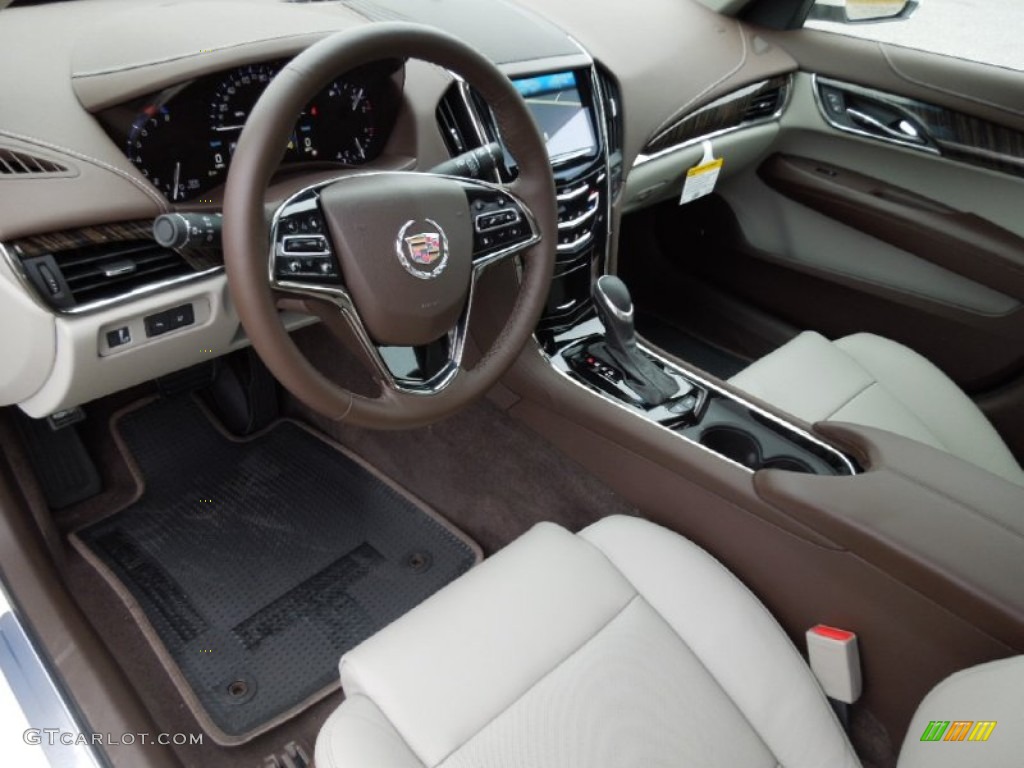 Light Platinum/Brownstone Accents Interior 2013 Cadillac ATS 2.5L Luxury Photo #73181470