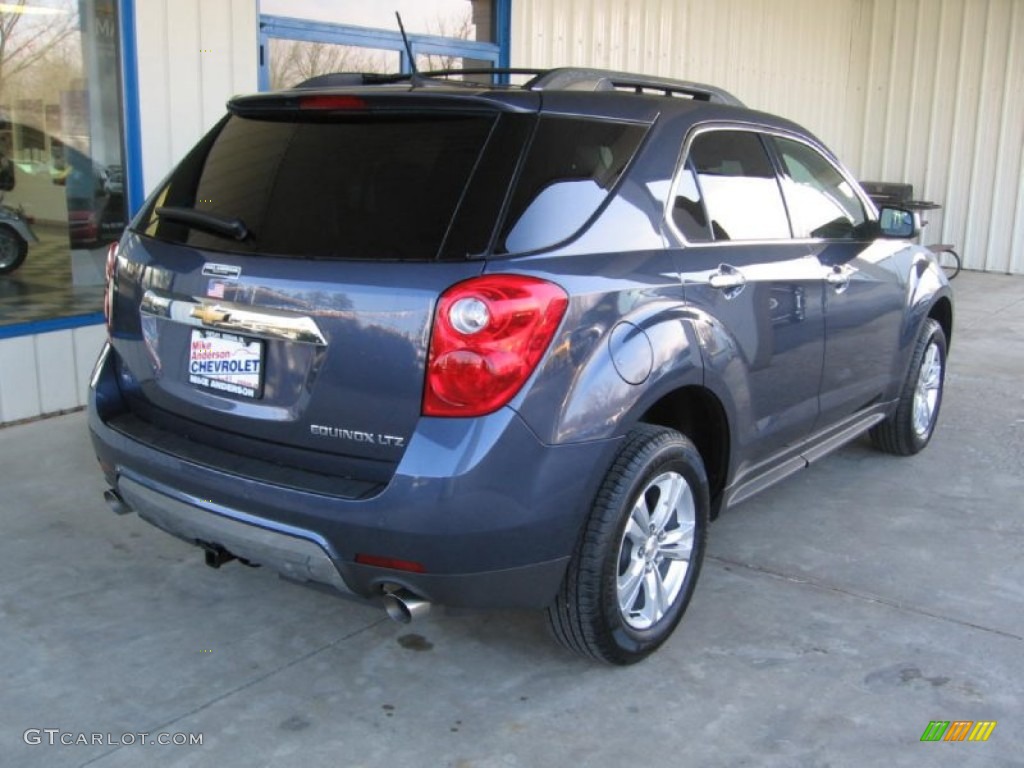 2013 Equinox LTZ AWD - Atlantis Blue Metallic / Jet Black photo #3