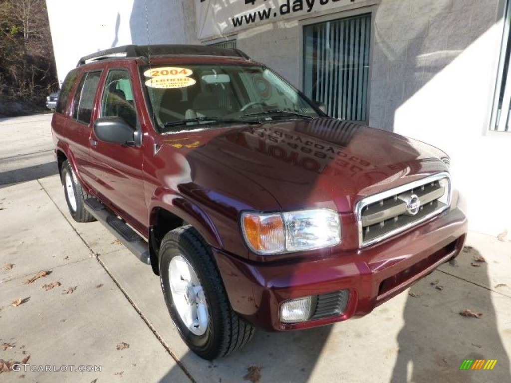 2004 Pathfinder SE 4x4 - Merlot Red Pearl / Charcoal photo #7