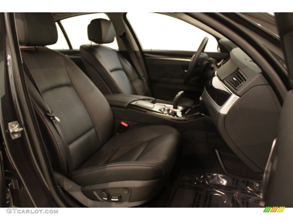 2012 5 Series 535i xDrive Sedan - Dark Graphite Metallic II / Black photo #25