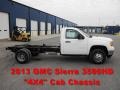 2013 Summit White GMC Sierra 3500HD Regular Cab 4x4 Chassis  photo #1