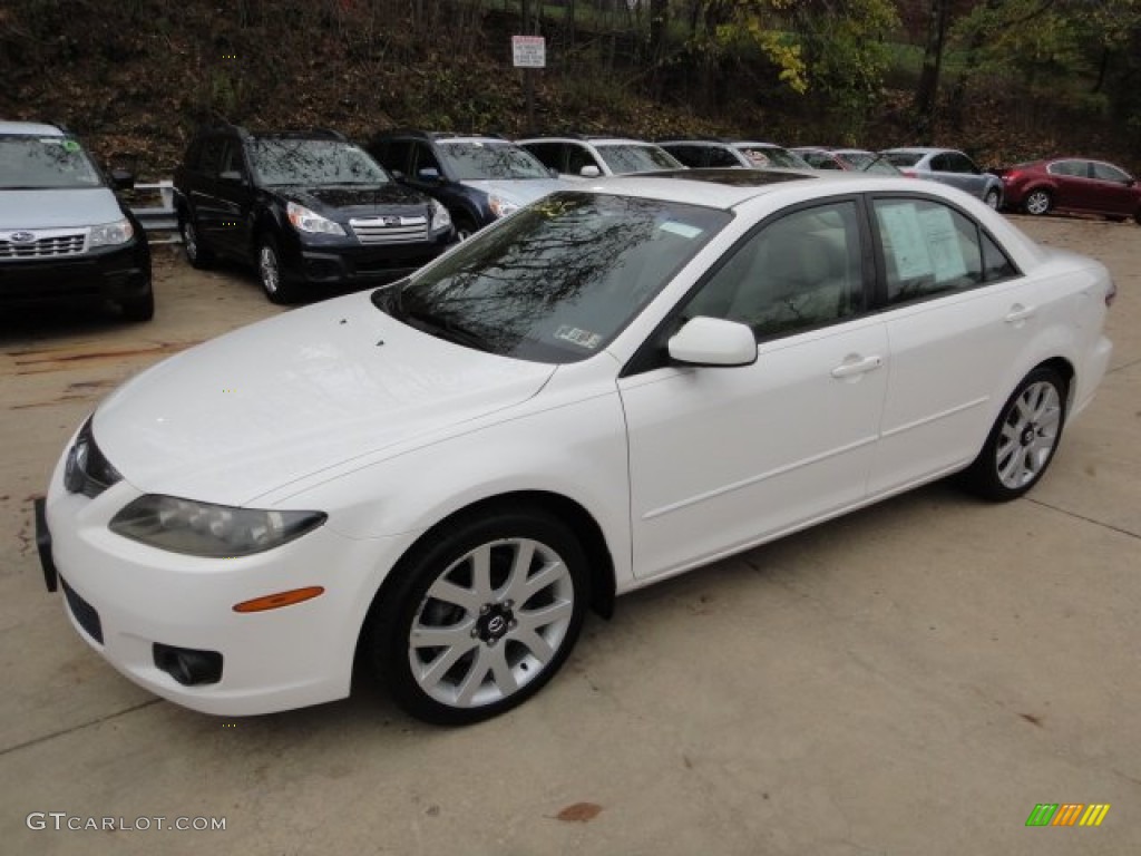 2006 MAZDA6 s Grand Touring Sedan - Performance White / Beige photo #8