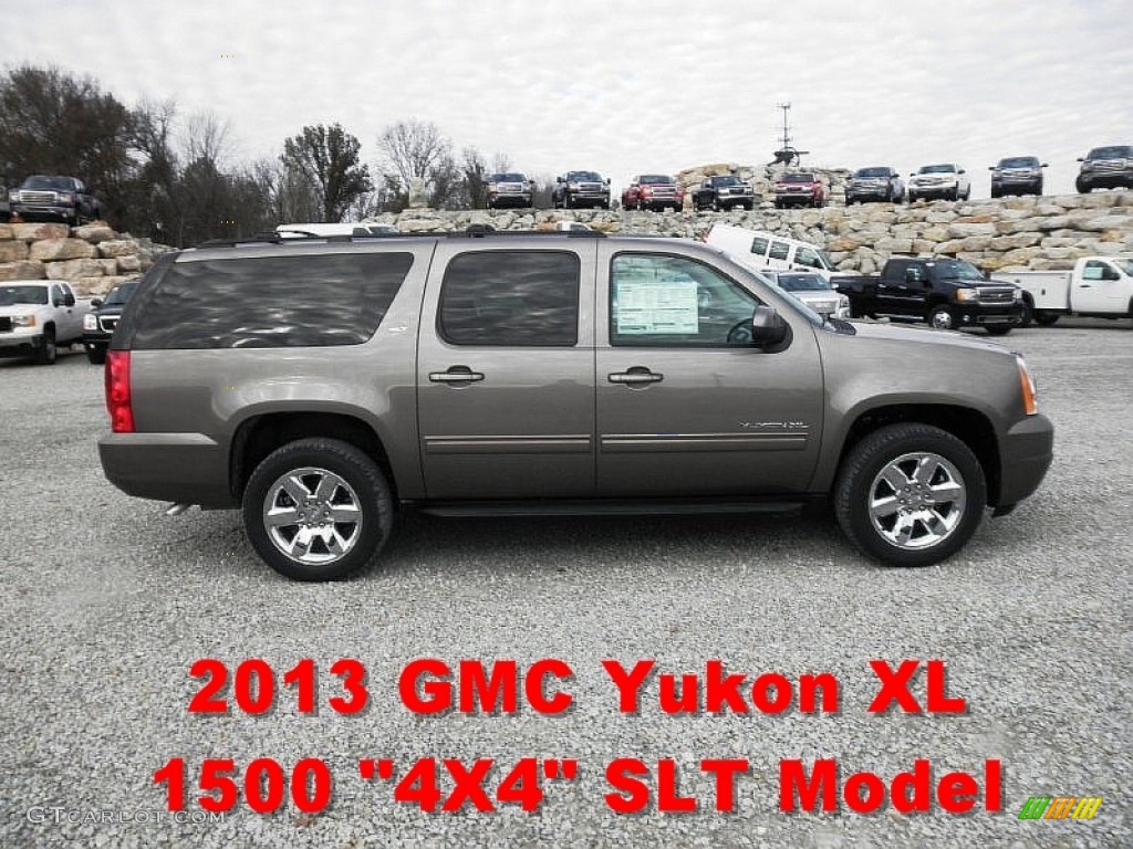 2013 Yukon XL SLT 4x4 - Mocha Steel Metallic / Ebony photo #1