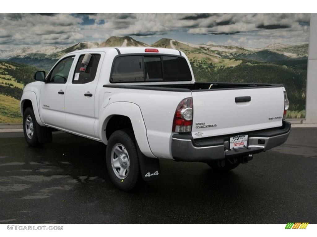 2013 Tacoma V6 SR5 Double Cab 4x4 - Super White / Graphite photo #2