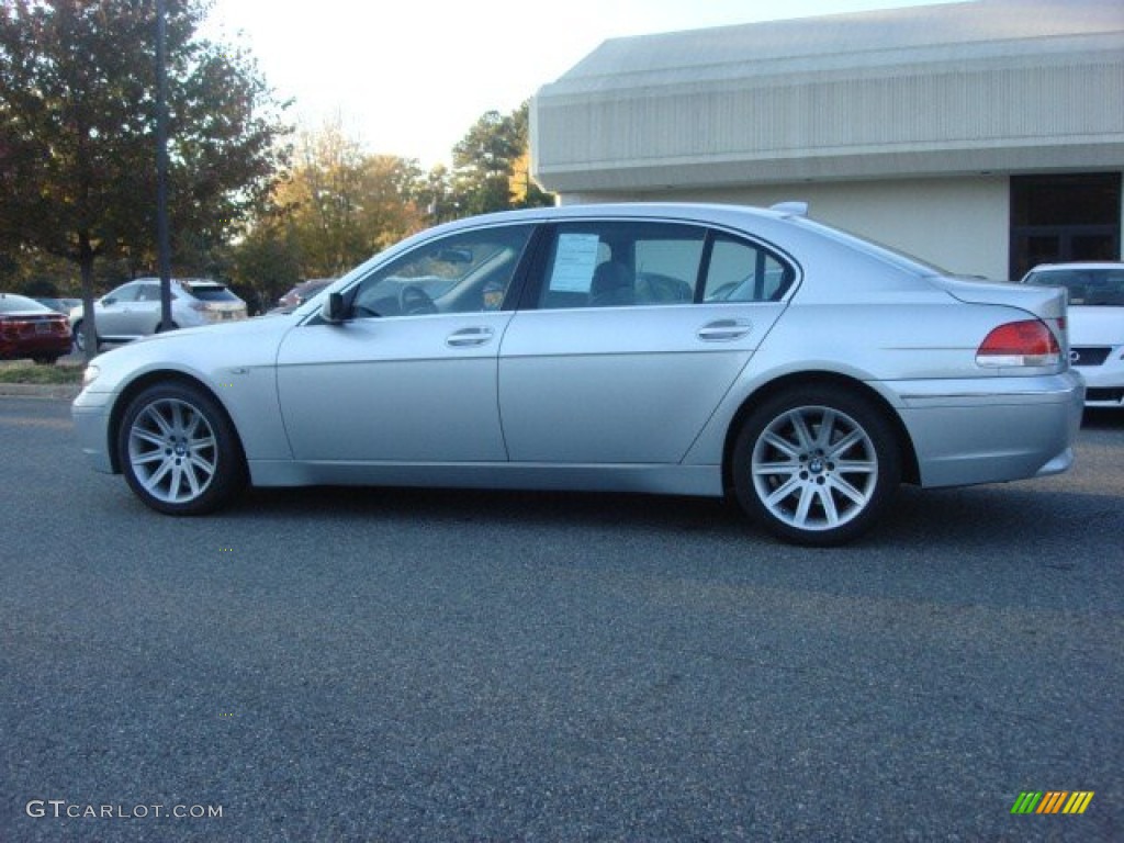 2005 7 Series 745Li Sedan - Titanium Silver Metallic / Basalt Grey/Flannel Grey photo #5