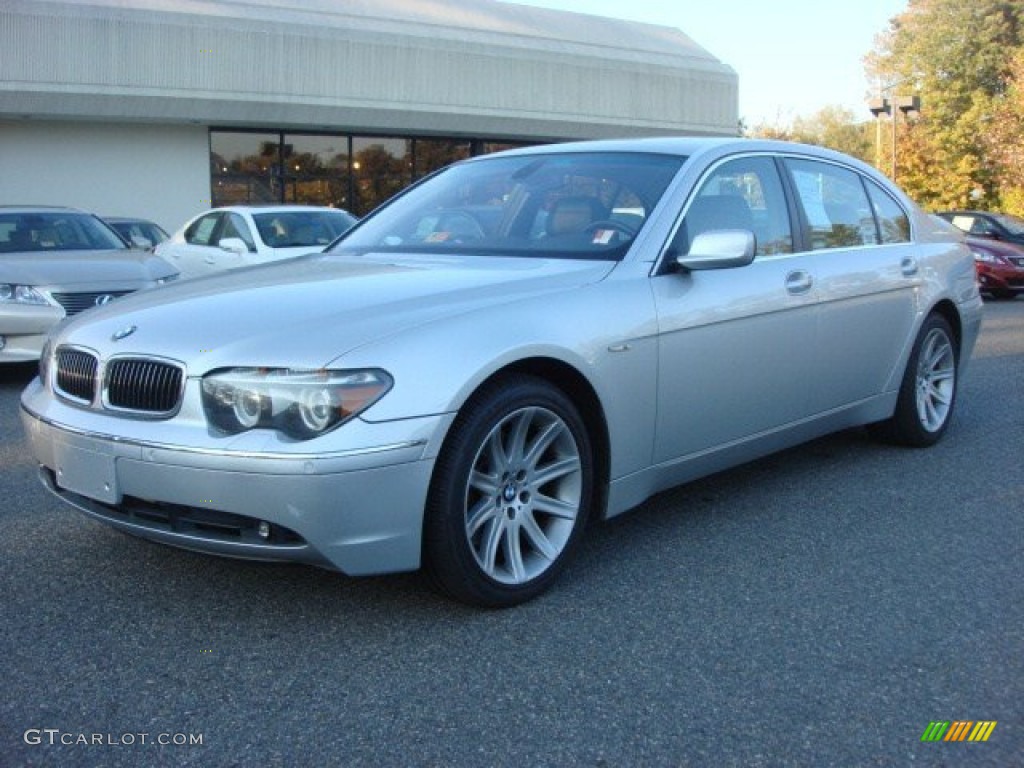 2005 7 Series 745Li Sedan - Titanium Silver Metallic / Basalt Grey/Flannel Grey photo #7