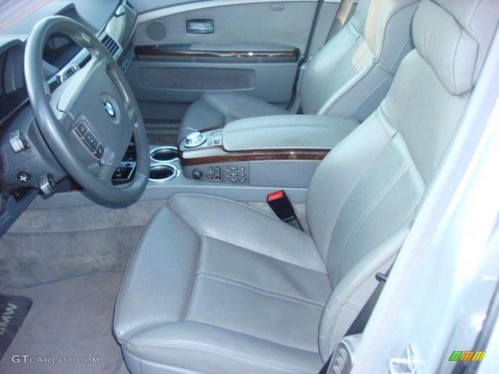 2005 7 Series 745Li Sedan - Titanium Silver Metallic / Basalt Grey/Flannel Grey photo #9