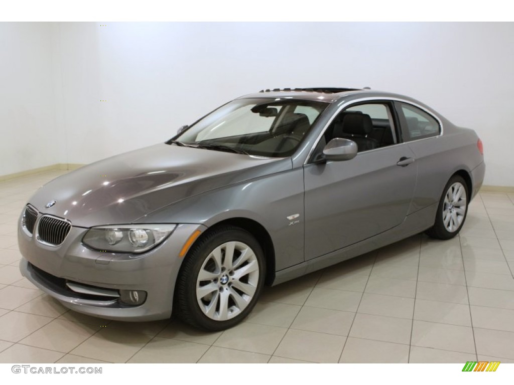 2012 3 Series 328i xDrive Coupe - Space Grey Metallic / Black photo #3