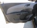 Jet Black/Dark Titanium 2013 Chevrolet Sonic LTZ Sedan Door Panel
