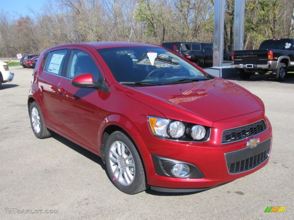 Crystal Red Tintcoat 2013 Chevrolet Sonic LT Hatch Exterior Photo #73189018