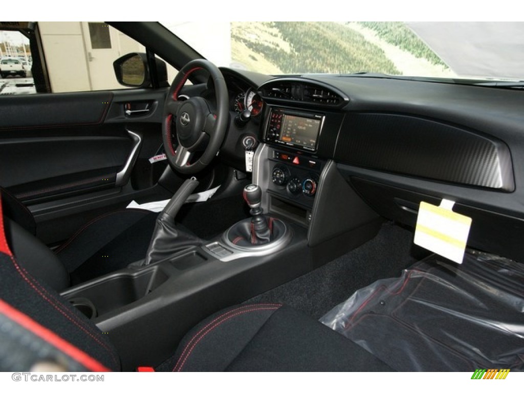 Black/Red Accents Interior 2013 Scion FR-S Sport Coupe Photo #73190229