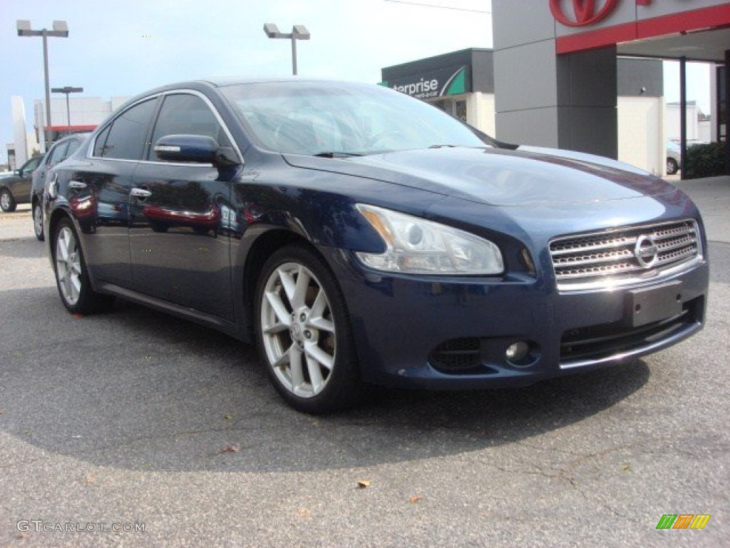 2009 Maxima 3.5 SV - Navy Blue Metallic / Charcoal photo #1