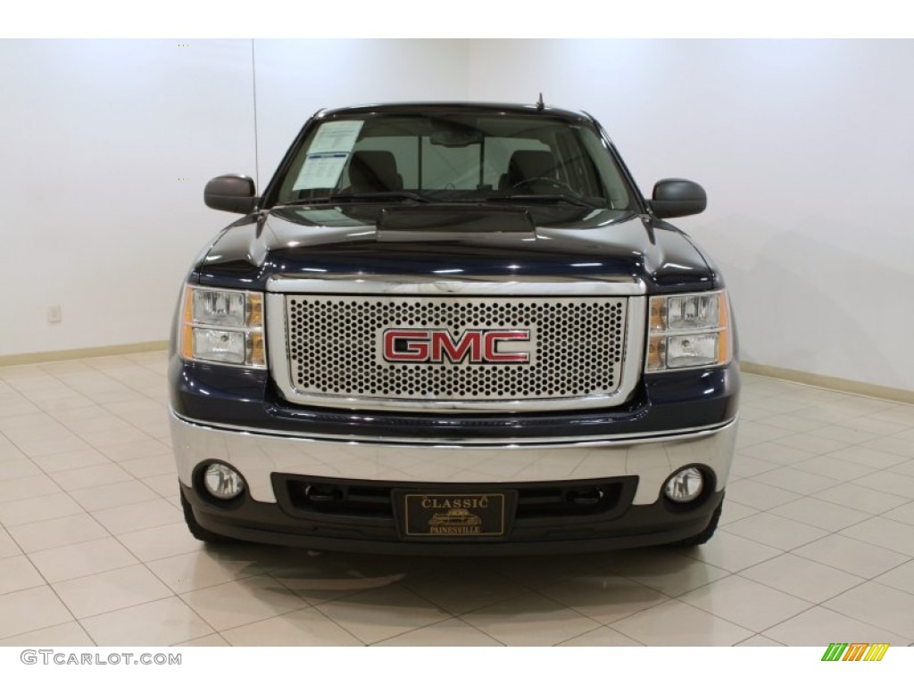 2008 Sierra 1500 SLT Crew Cab 4x4 - Midnight Blue Metallic / Ebony photo #2