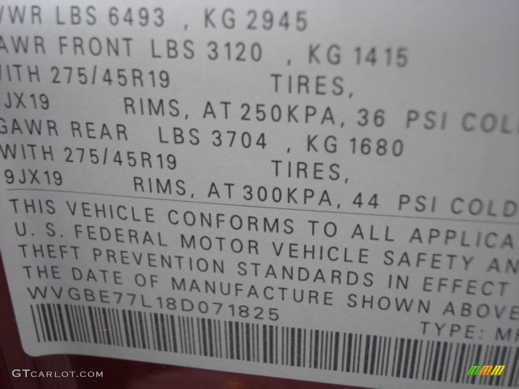 2008 Touareg 2 VR6 - Cranberry Red Metallic / Pure Beige photo #23