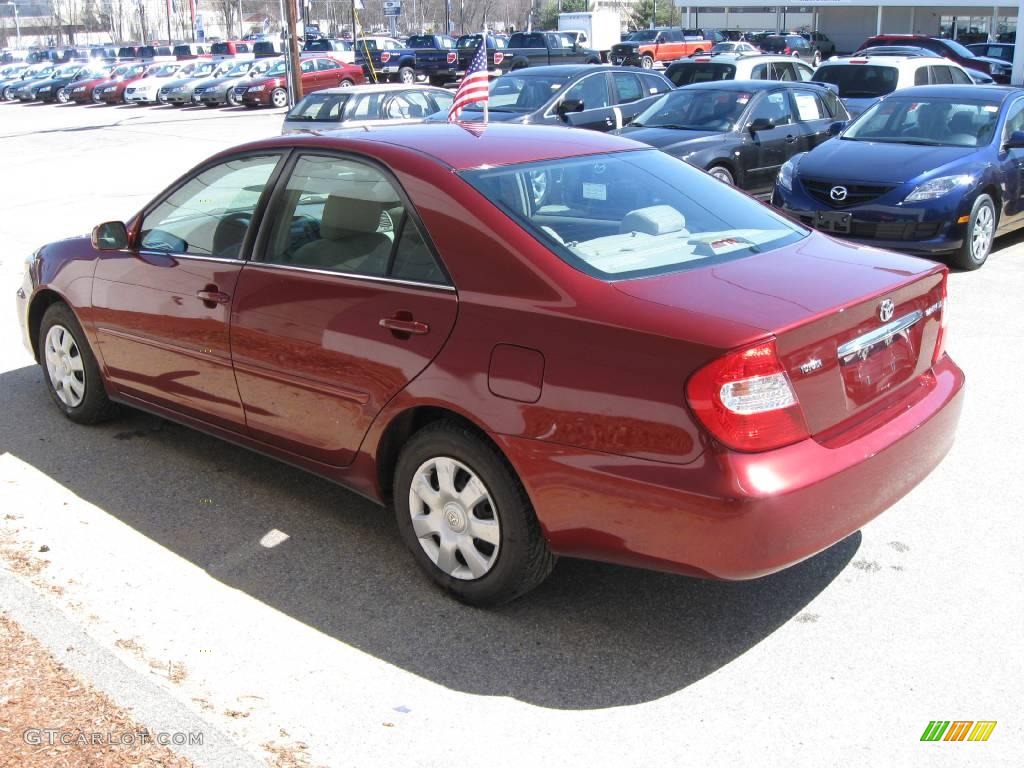 2003 Camry LE - Salsa Red Pearl / Taupe photo #3