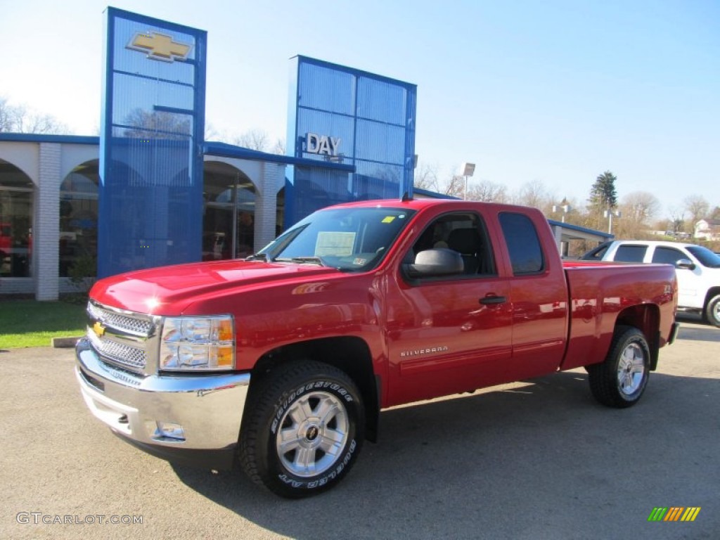 2013 Silverado 1500 LT Extended Cab 4x4 - Victory Red / Ebony photo #1