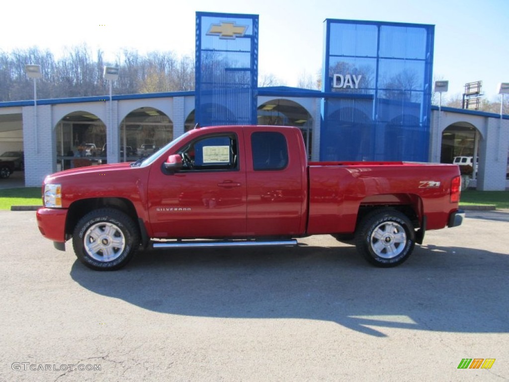 2013 Silverado 1500 LT Extended Cab 4x4 - Victory Red / Ebony photo #2