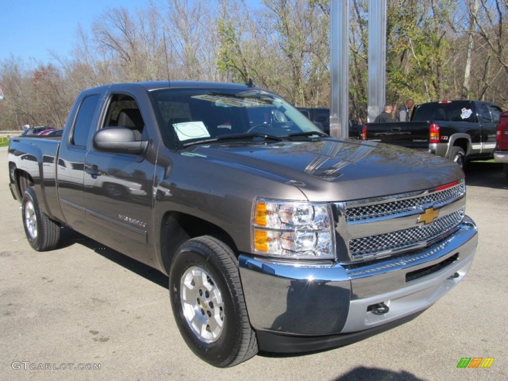 2013 Silverado 1500 LT Extended Cab 4x4 - Mocha Steel Metallic / Ebony photo #9