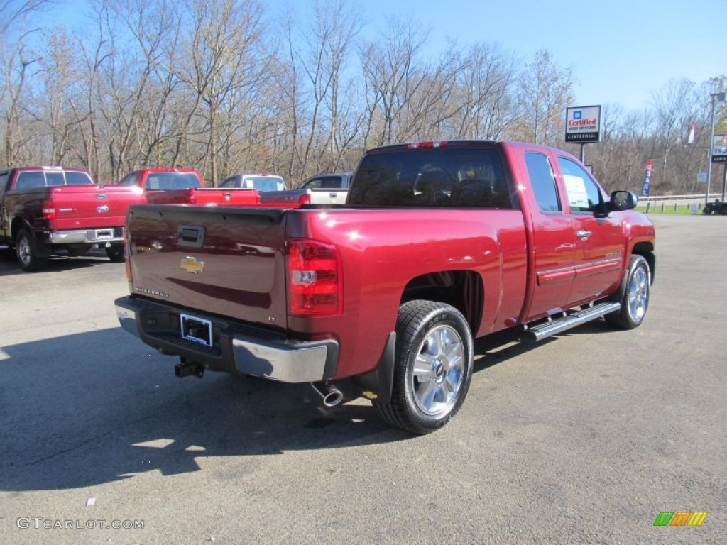 2013 Silverado 1500 LT Extended Cab 4x4 - Deep Ruby Metallic / Ebony photo #6