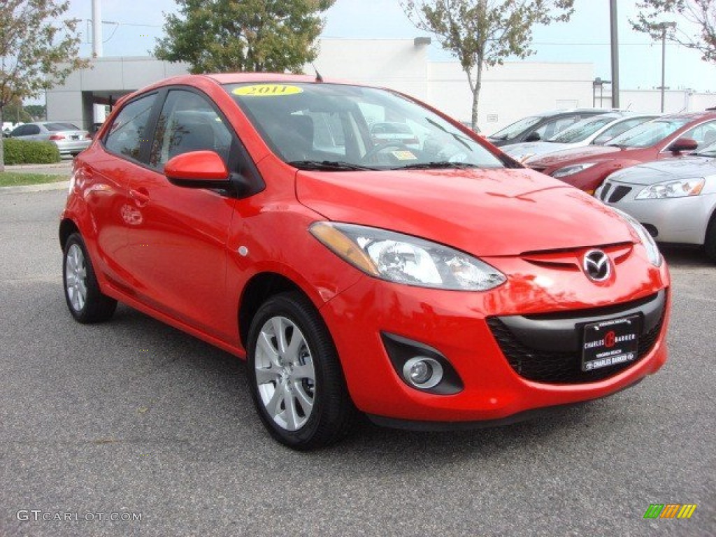 2011 MAZDA2 Sport - True Red / Black/Red Piping photo #1