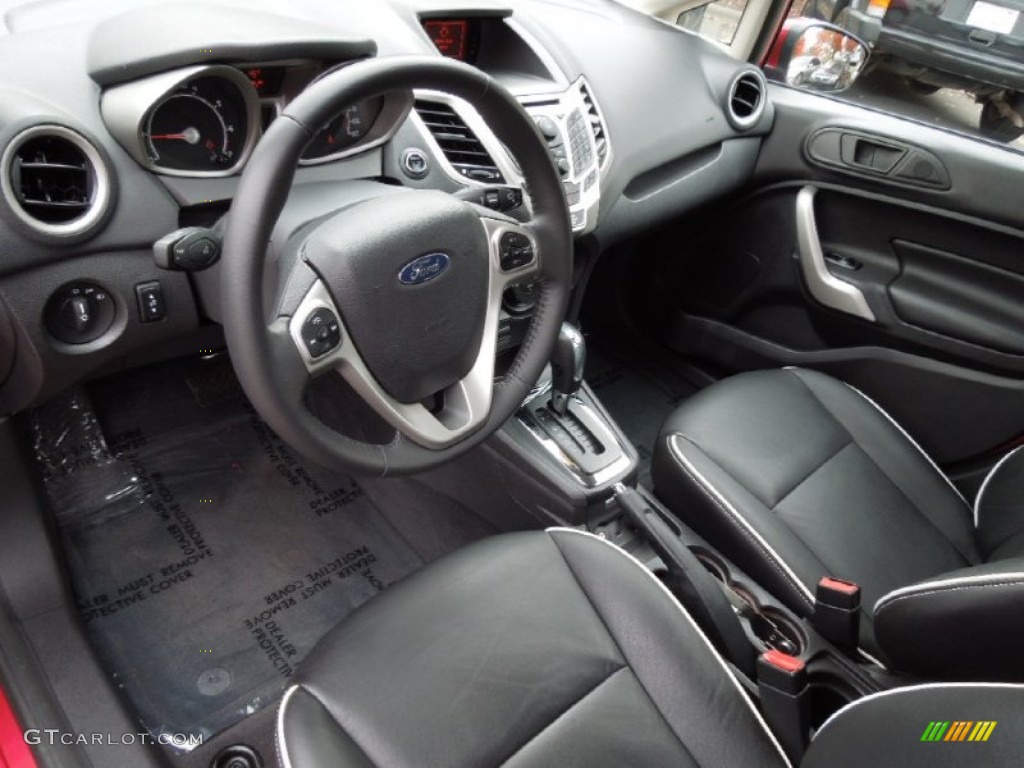 Charcoal Black/Blue Cloth Interior 2011 Ford Fiesta SES Hatchback Photo #73196679