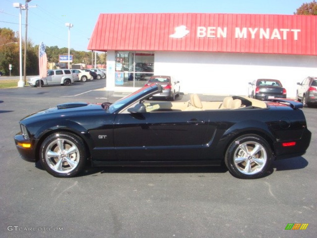 2007 Mustang GT Premium Convertible - Black / Medium Parchment photo #10