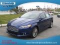 2013 Deep Impact Blue Metallic Ford Fusion Titanium  photo #2